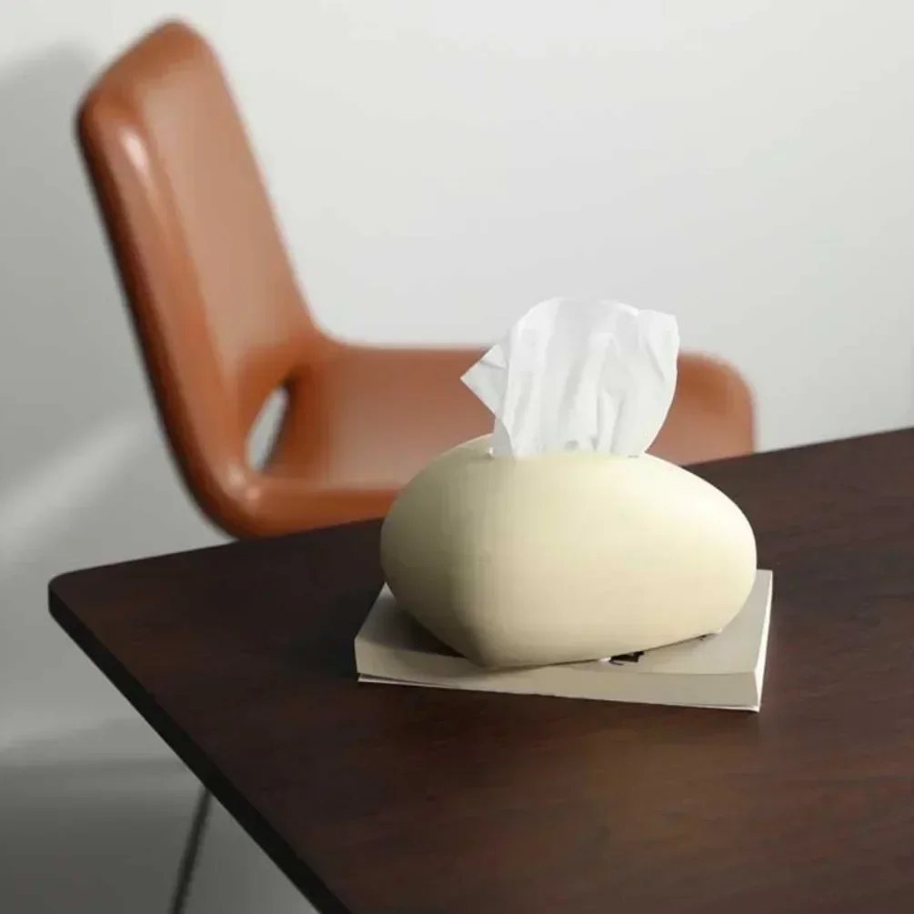Nordic Tissue Box,Black Ceramic Paper Storage Case,Bedroom Living Room Decor,Napkin Holder，Minimalist style, Korean 5