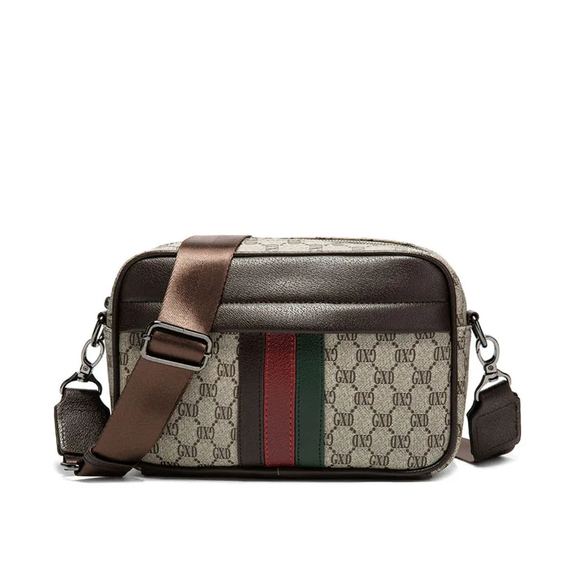 

2024 Popular Shoulder Bag for Young Men Fashion PU Leather Handbag Luxury Cross Bag Business Party casual Mobile Pouch Wholesale