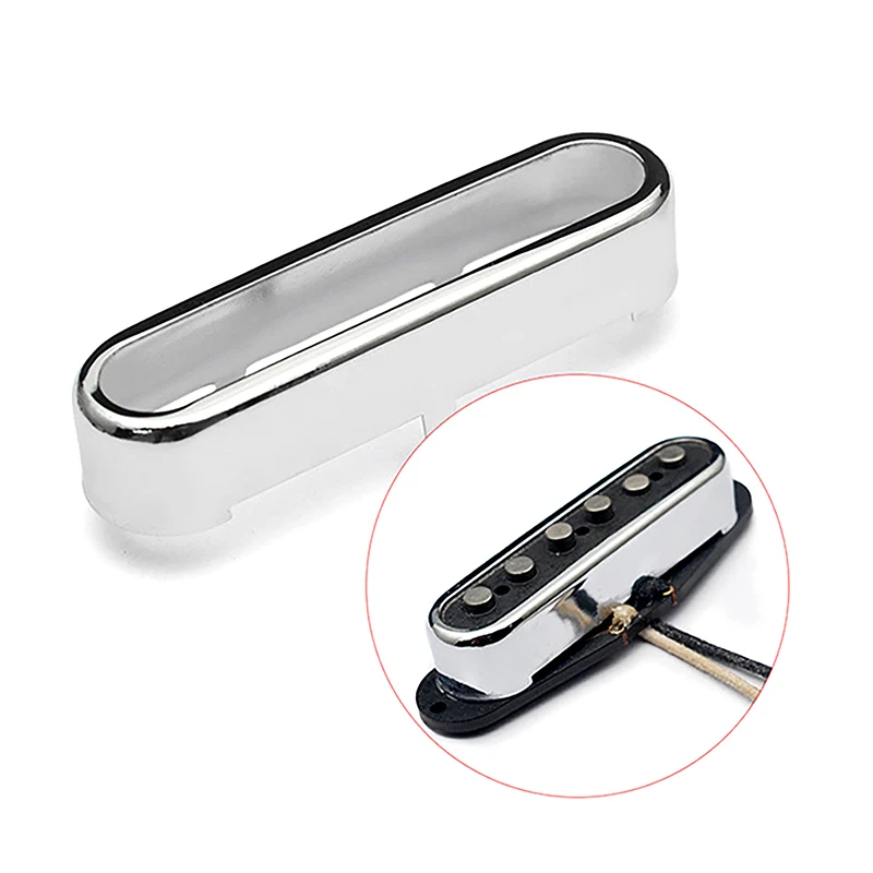 1Pcs Messing Abdeckung Für ST Single Coil Pickup Abdeckung/Deckel/Shell Top Offene Gitarre Teile 72x20mm Gold/Silber