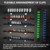 1/4" 3/8" 1/2" Wrench Holders Traight Plastic Universal Socket Organizer Rail Bracket Repair tools Socket Wall Wrench Home Tools 4