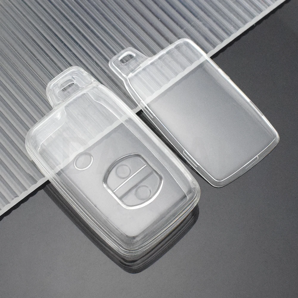 Crystal Clear Car Key Case Cover with Keychain Holder