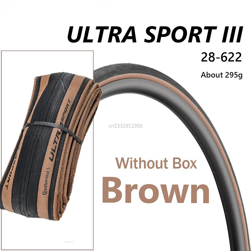 Ultra Sport III 700x28 Black Brown Folding PureGrip 3 Road Bike Tire