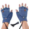 Heated Winter Gloves USB Heated Gloves Mitten Full & Half Winter Gloves Washable Fingerless Gloves For Adults Girls Boys 1