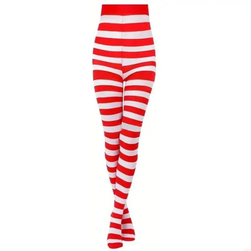 Y88A Y2K Bunte gestreifte Strumpfhosen für Damen Vintage JK Uniform Strumpfhosen Strümpfe – Detail 10