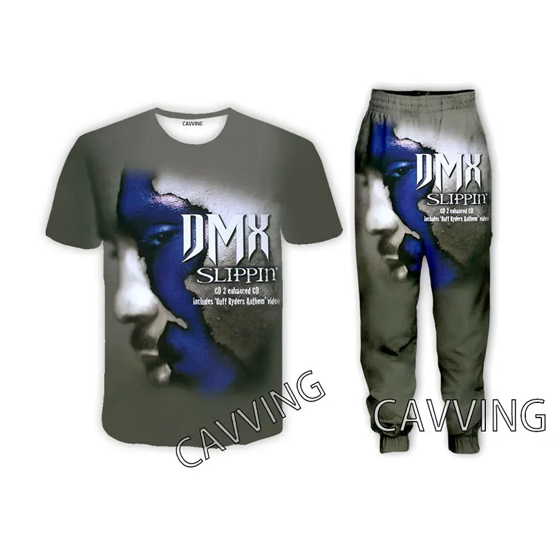 Rapper DMX  3D Printed Casual T-shirt + Pants Jogging Pants Trousers Suit Clothes Women/ Men Sets for Women/Men   R02 2
