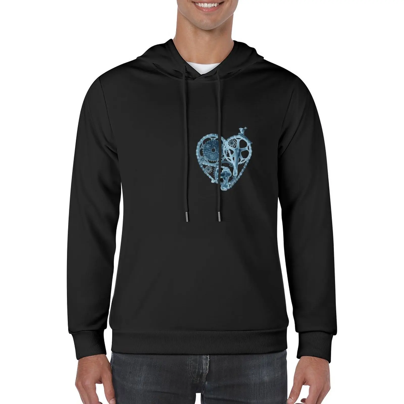 

New Bike Lover Heart x-ray Pullover Hoodie men's autumn clothes male clothes essentials hoodie