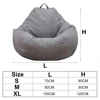 Lazy Sofa Cover Solid Chair Covers Without Filler Linen Cloth Lounger Seat Bean Bag Pouf Puff Couch Tatami Living Room Beanbags 3