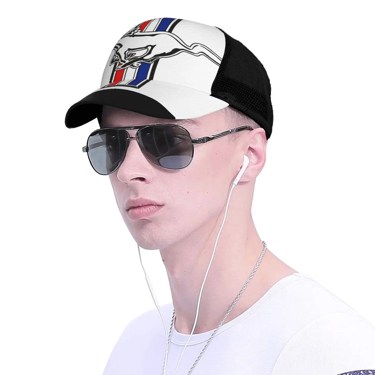 New Mustang snapback Mens Baseball Cap Car Summer Mens Harajuku Color Block Baseball Cap High Quality Cotton for Unisex Baseball Cap Baseball Caps Baseball Hats Fashion Hats