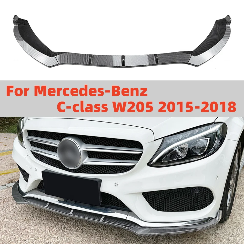 

Front Bumper Canard Flare Mods Fin Splitter Wind Knife For Mercedes-Benz C-class W205 2015 - 2018 C200 C260 AMG Style Body Kit