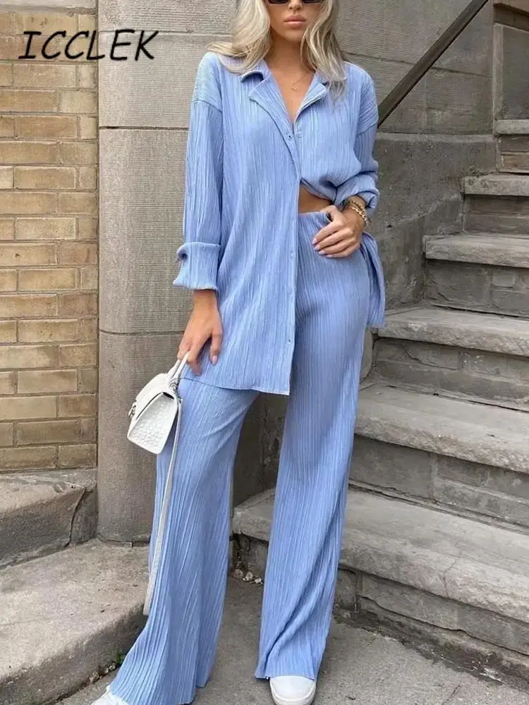 

Женский комплект из двух предметов, зеленые брюки на выход, брюки до пола, прямые брюки с эластичной высокой талией, модная уличная одежда, 2022