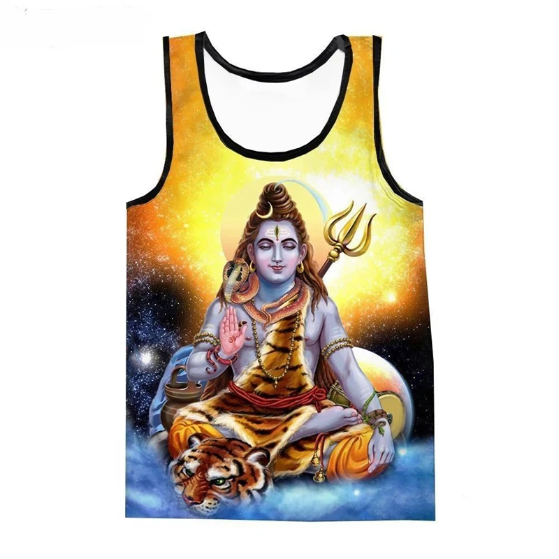 

Майка мужская с 3D принтом, жилет Hinduism Vishnu, верблюд из индуия Нил, Властелин и Шива, одежда для мальчиков