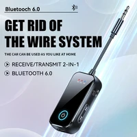 Bluetooth 6.0 Car Audio Receiver Transmitter 3.5mm AUX Hi-Fi Stereo Music Airplane Wireless Audio Adapter with HD Mic for PC TV - Image 2