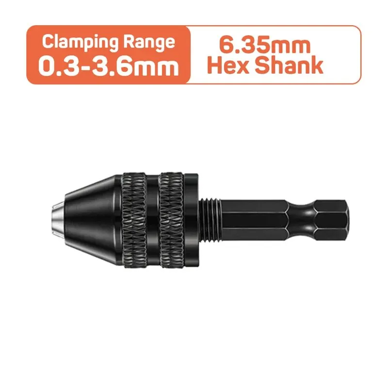 Self centering drill chuck set with durable metal body and easy grip