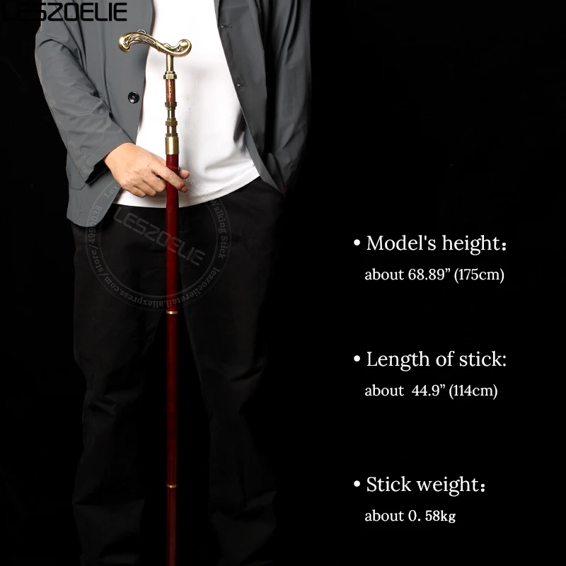 Hiking Stick 114cm 3-Pieces German Beech Wooden Men Women
