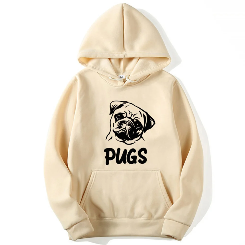 Funny Pug Animal Men's Hoodie Men's and Women's Fashion Simple Long sleeved Pullover Street Trend Harajuku Large Y2k Sweatshirt new arrival funny toradora pullover taiga aisaka long sleeve graphic hodded sweatshirt hoodie harajuku cotton fashion streetwear