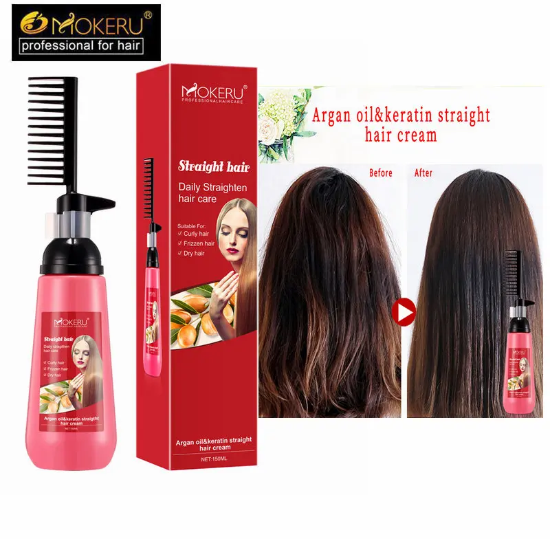 

150ml Straight Hair Cream Fast Smoothing & Nourishing Keratin Hair Treatment Professional Results Straight Hair Care Styling