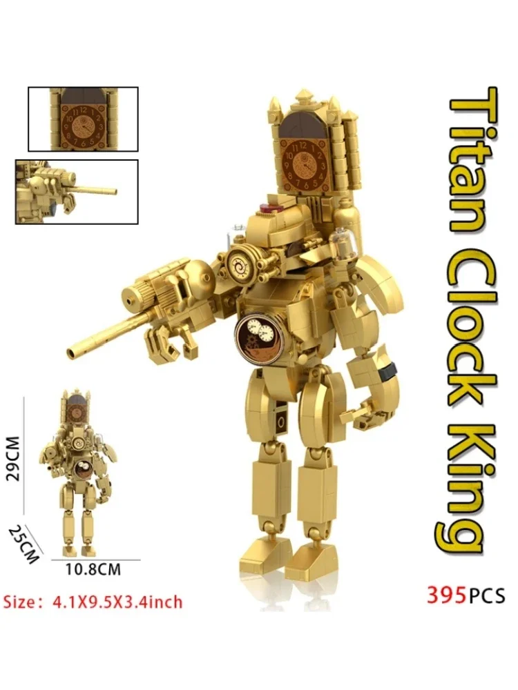 Skibidi Toilet Man Building Blocks Toys Titan Clock Man Female TV