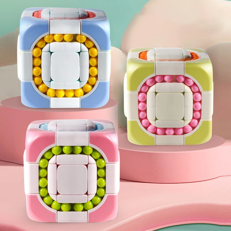 

Speed Cube Magic Fidget Toy Finger Magic Bean Intelligence Gyro Infinity Cube Fingertip Rotating Cube Puzzle Funny Toys