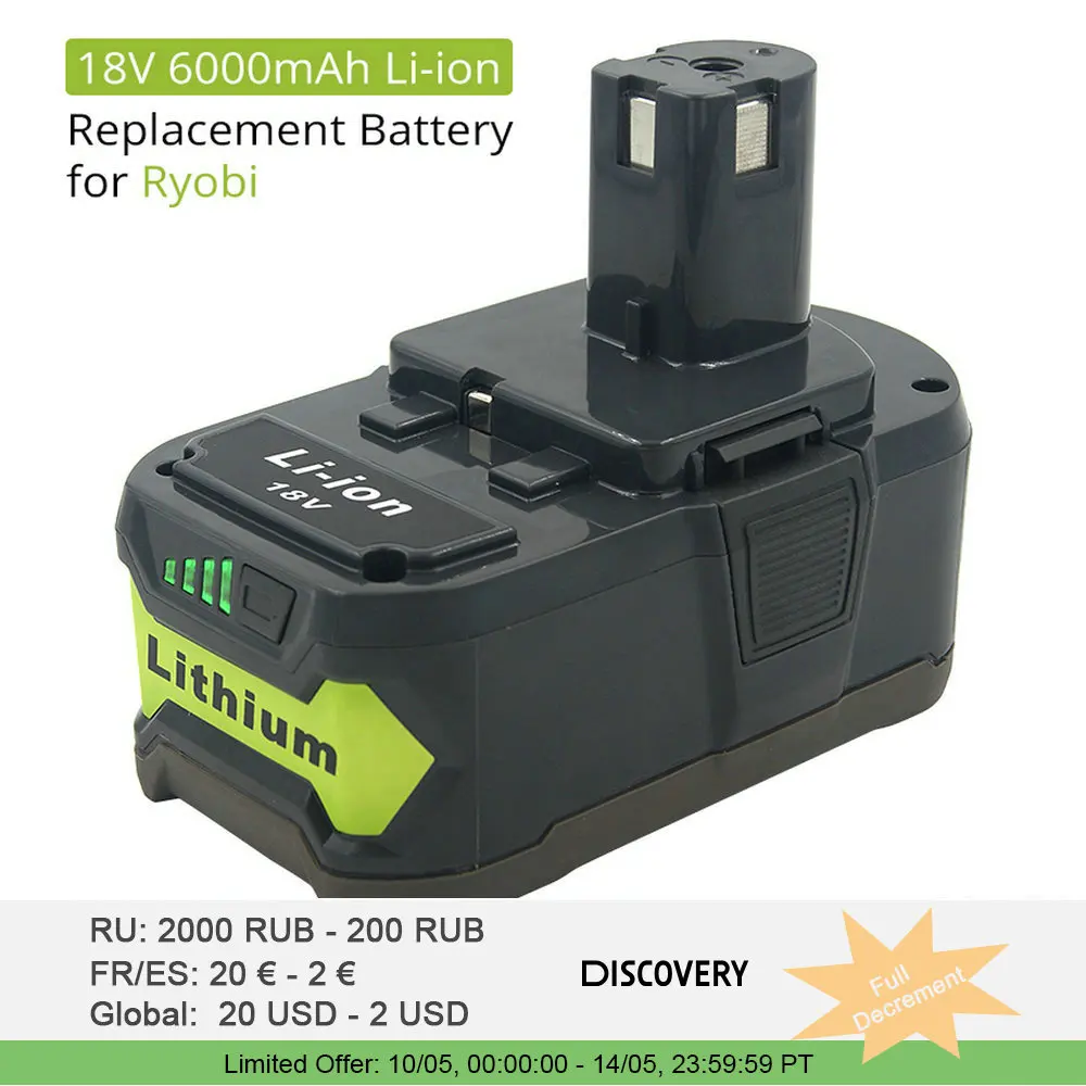 Rechargeable Battery Ryobi 18v Batteries Ryobi Power Tools