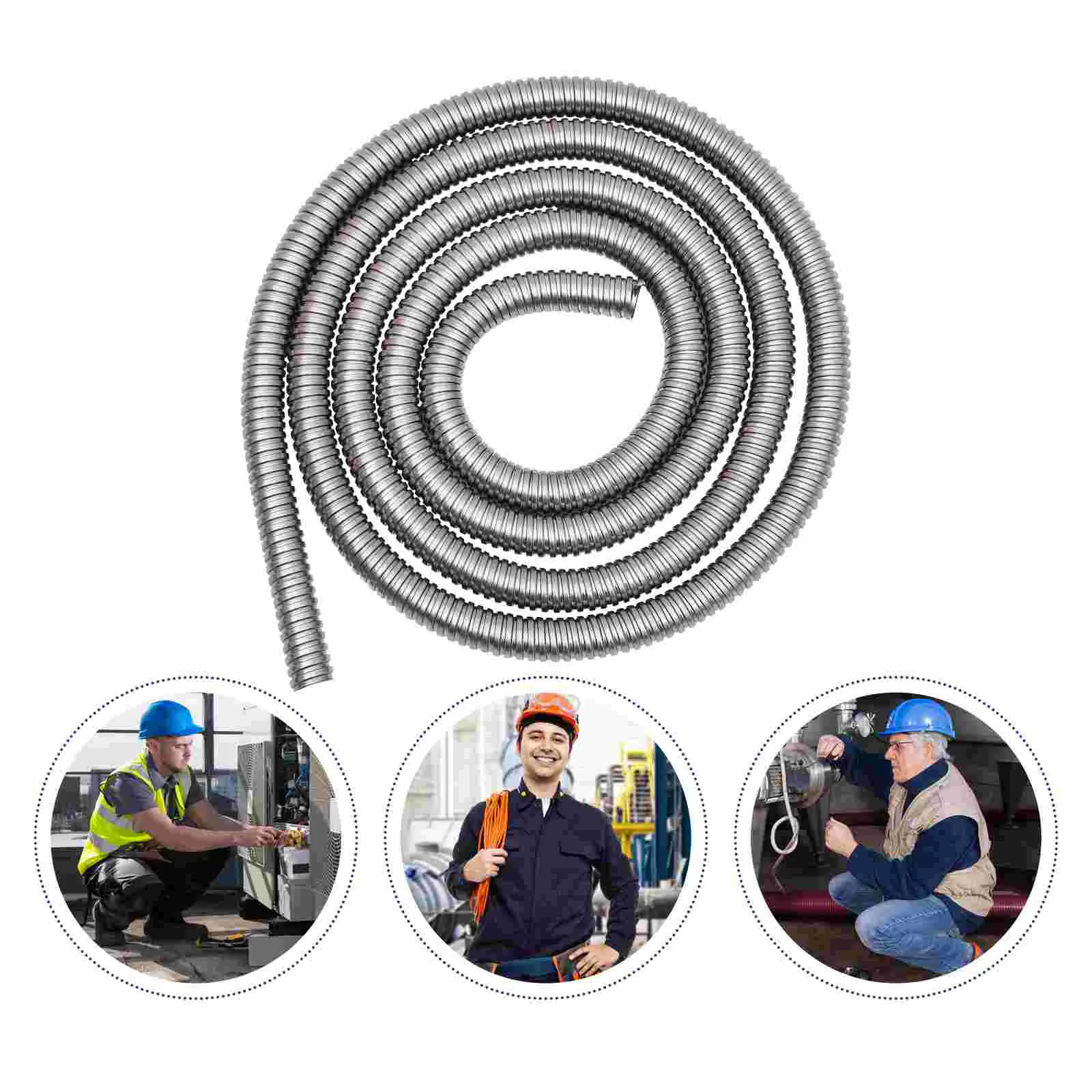 

Metal Hose Cord Stainless Steel Metal Threaded Hose Wire Cable Spiral Wrap Wire Protector Office Home Marine