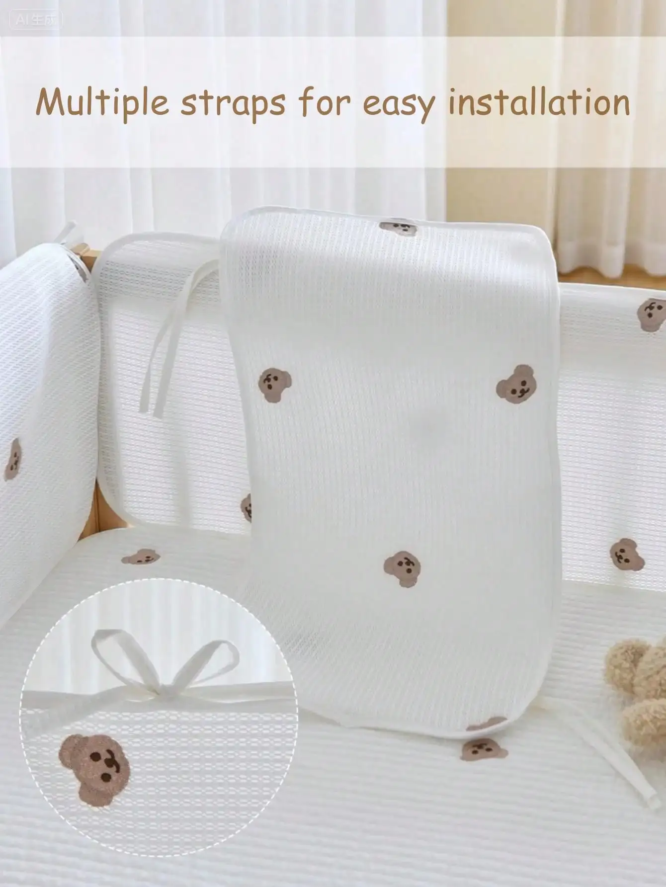 통기성 범퍼  침대 범퍼  방 장식  머리 보호 충돌 방지 장비  침구