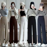 Realistic Maternity Pants Draped Slimming Straight Leg Cotton Spring Autumn Style Bell Bottoms For Pregnant Women 1