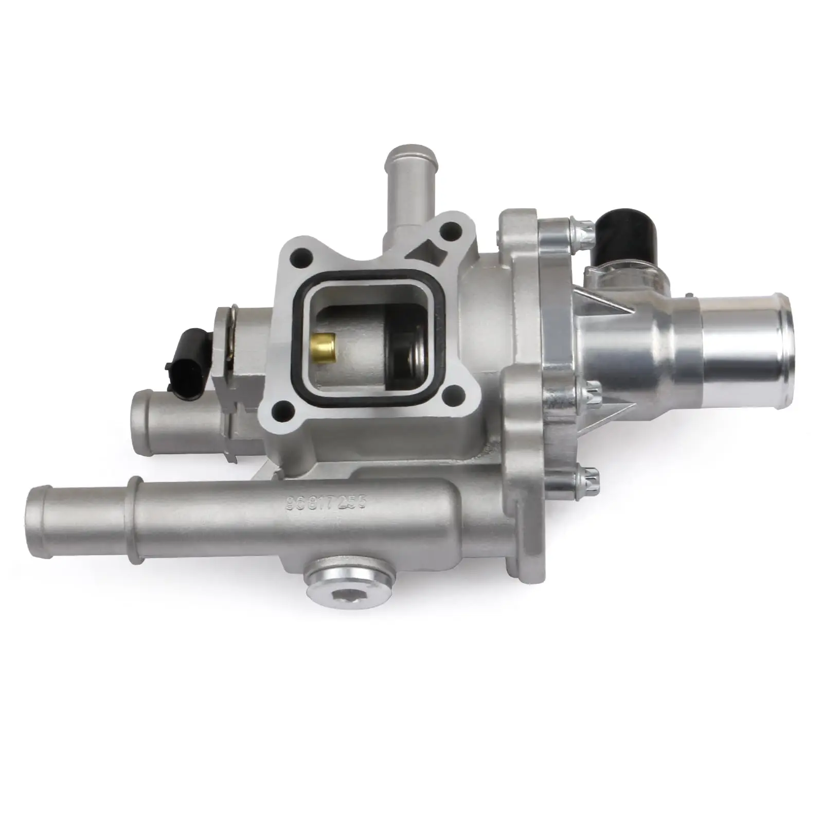 Aluminum Coolant Thermostat and Housing Assembly 25192228 55564890 55577284 55579951 96984103 for Chevy Cruze Limited Trax