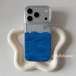 Ocean Healing Blue Waves Matte Phone Case - Y2K Inspired Cover - iPhone 15 Plus (A)