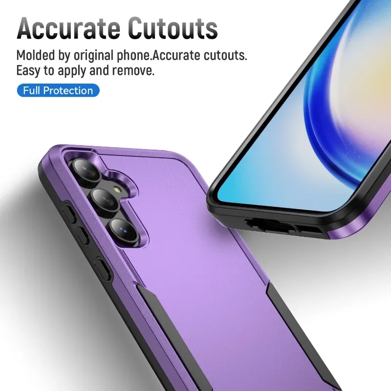 Luxury Armor Shockproof Mobile Phone Case for Samsung A05S 14 54 35 32 52 72 12 13 33 53 73 Soft and Hard Double Protection_voghion.com