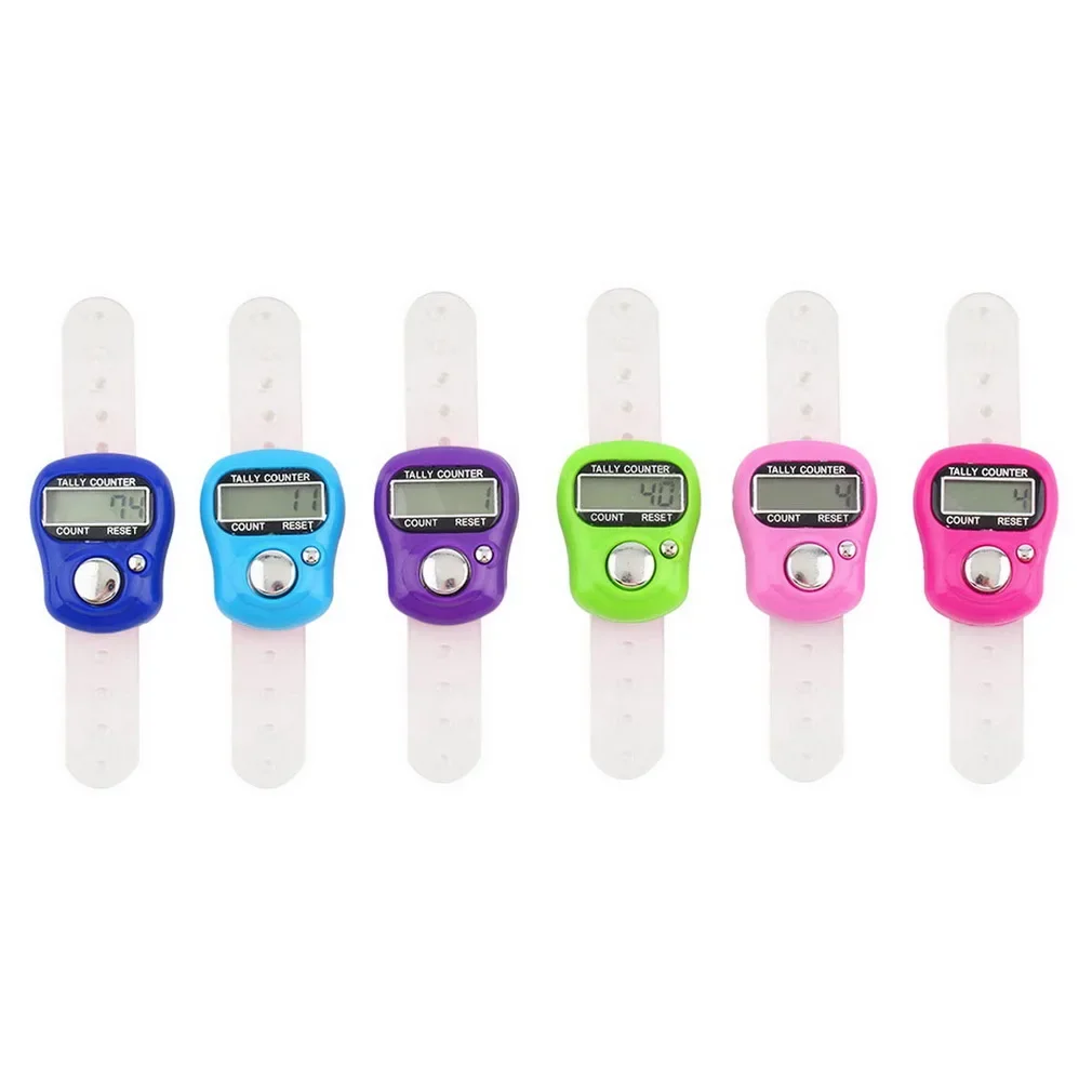 1pc Electronic Digital Finger Ring Tally Counter Hand Held Knitting Row Counter Clicker NEW Mini Point Marker Counter LCD