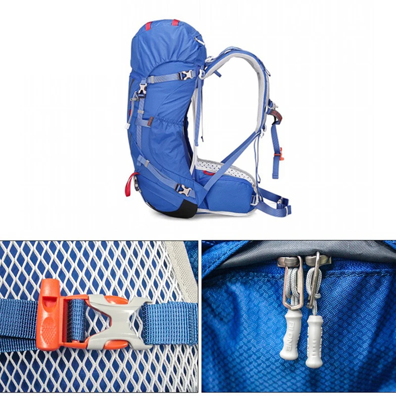 40 Liters Ultralight Mountaineer Backpack Large Capacity Hiking Camping Daypack Molle Trekking Bag for Climbing Sports Outdoor 3