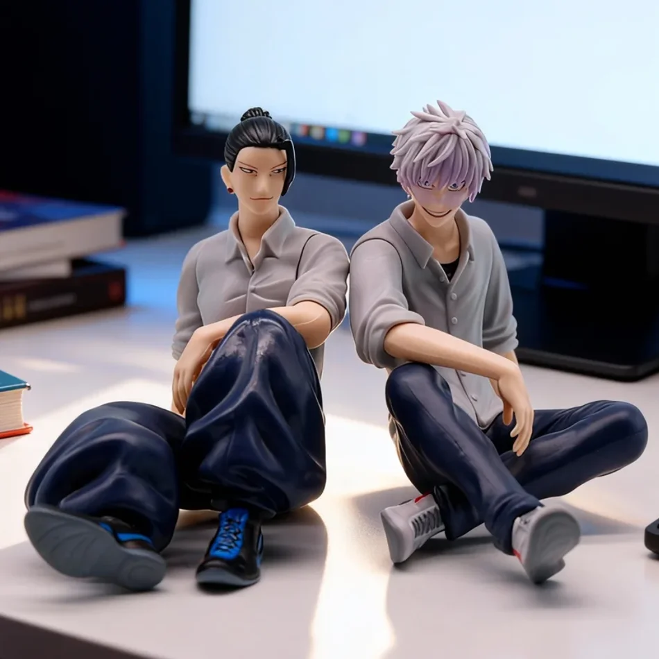 Satoru Gojo Jujutsu Kaisen Collectible Anime Figure - Geto Suguru Sitting Pose PVC Ornament Toy