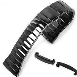 Elegant Black Ceramic Watch Strap - Premium Quality Bracelet - 26mm (Black)