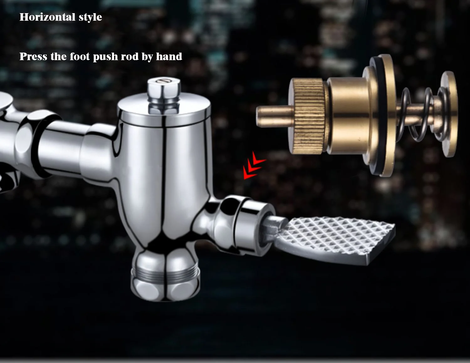Description Picture 3 of itemFlushing Valve Core, Foot Squatting Pan Switch, Foot Delay Valve, Hand Flush Valve, Maintenance Accessories