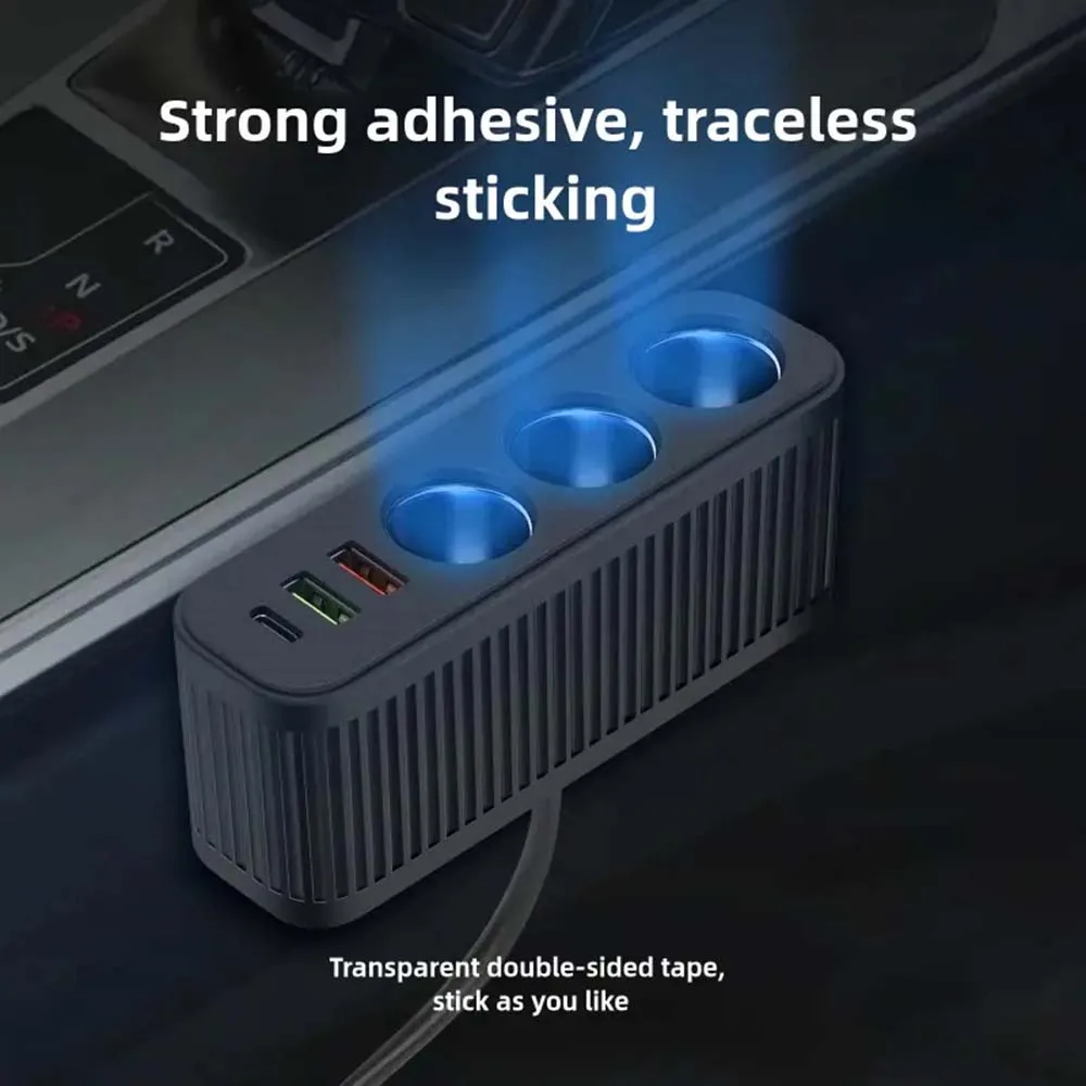12V/24V Car Cigarette Lighter 120W Car Charger PD QC USB Quick Charge Power Adapter Charger One-to-four Multifunctional Socket