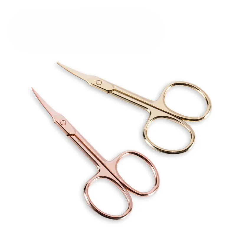 Stainless Steel Electroplating Rose Gold Eyebrow Trimming Scissors Mini Scissors Cosmetic Scissors Eyebrow Trimmer 3