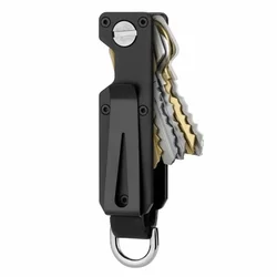 Compact Outdoor Smart Metal Key Organizer, Minimalist Design (Black)