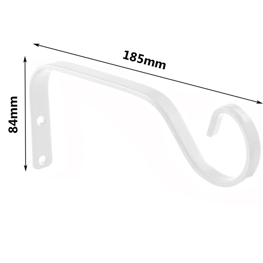 Bird Feeder Hook Wall Mounted Flower Basket Holder Metal Hanging Basket Brackets S-Shape for Garden Balcony Patio Decoration