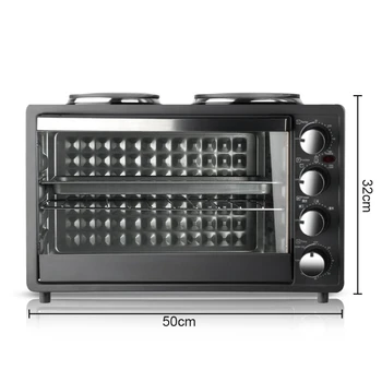 Electric Oven and Electric Stove Double Burner European American Standard 40L Large Capacity Top and Bottom Heating Home Oven 1