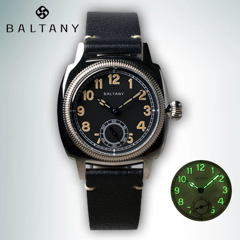 Baltany S184036c Mechanical Wristwatch Seagull St1701 Vintage Dress