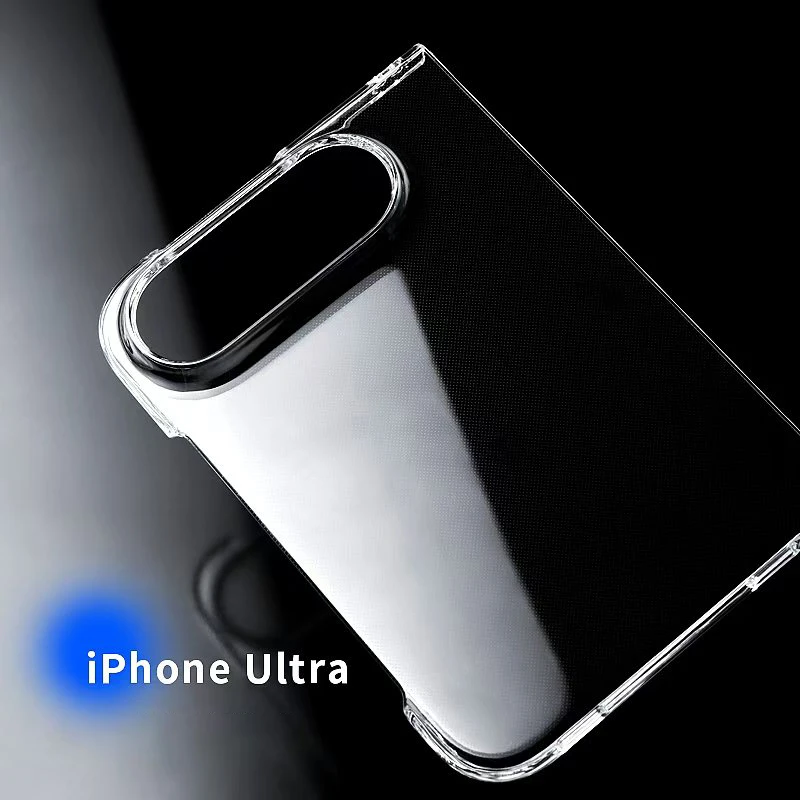 Luxury HD Transparent Shockproof Foldable Phone Case with Front and Back Protection
