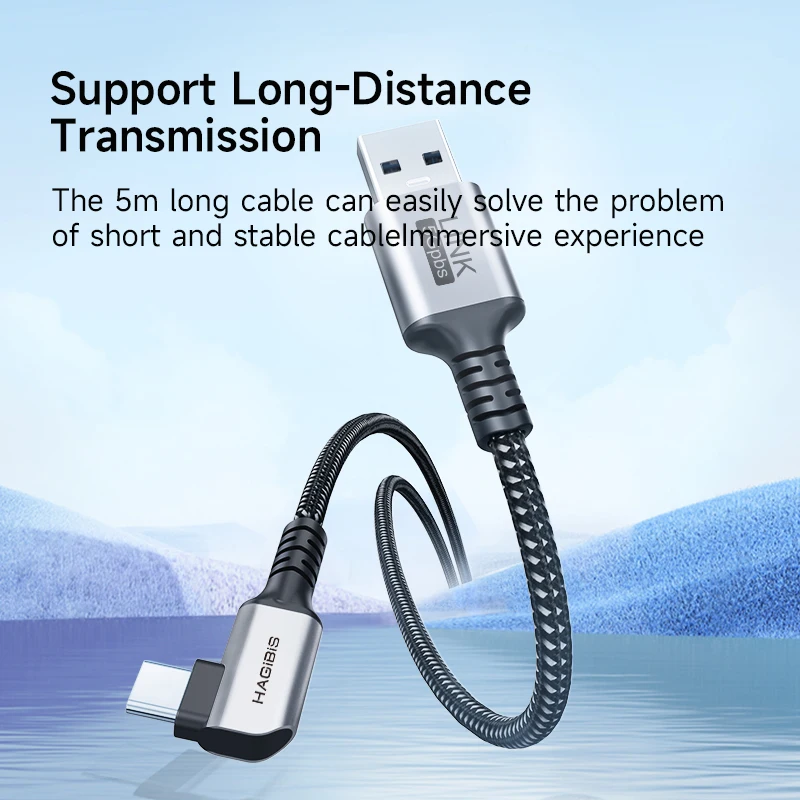 Hagibis-high Velocidade Data Transfer Charging Cord Link Cabo para Oculus Quest Quest Pico Gaming pc vr Headconjunto Acessórios - Image 5