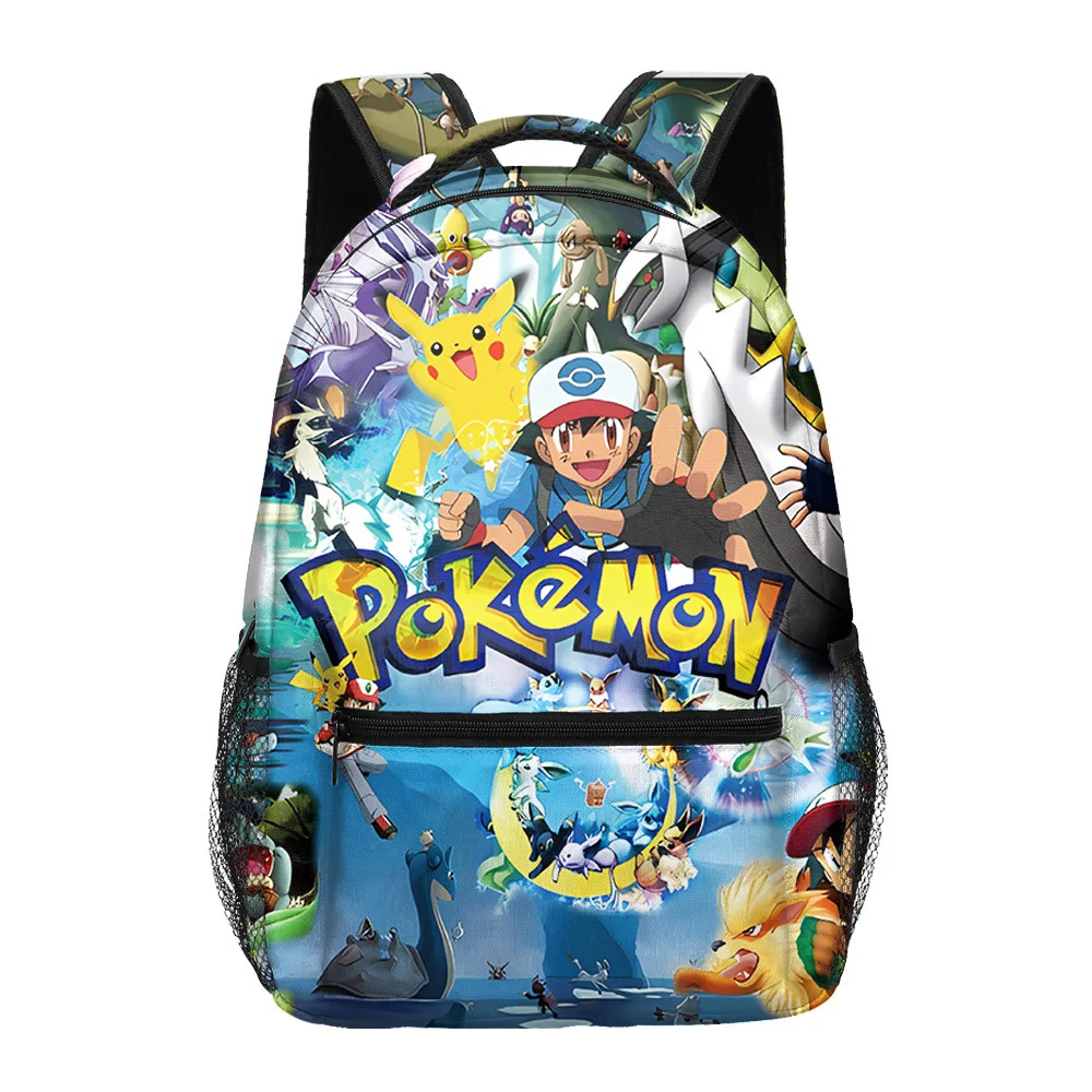 

Pikachu Pet Elf Pokemon Pikachu Backpack Primary and Middle School Students Schoolbag Boys Girl Anime Cartoon School Bag Mochila