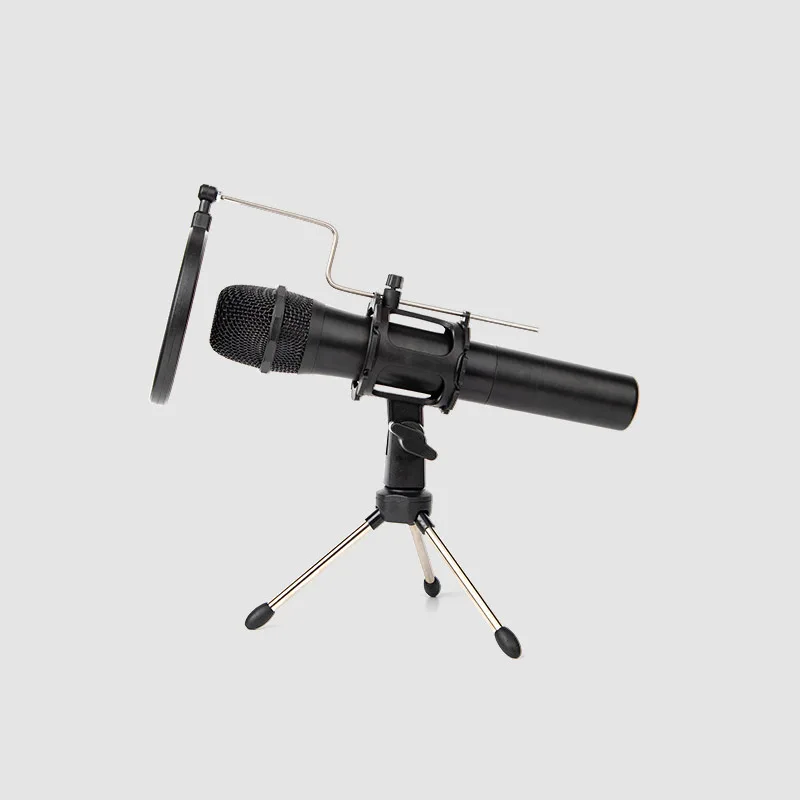 Adjustable Microphone Stand Desktop Tripod Computer Video Recording Mic Windscreen Filter Cover microphone stand