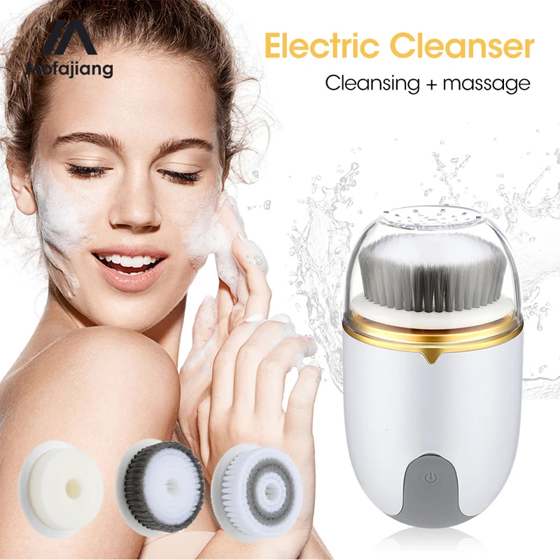 ElectricFacialCleaningBrushPoreCleanExfoliatorFacialCleanser