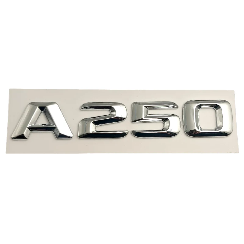 ABS 3D Chrome Letters For Car Stickers Mercedes  A45 AMG A160 A180 A200 A250 A260 W176 W177 Trunk Emblem Logo Badge Accessories