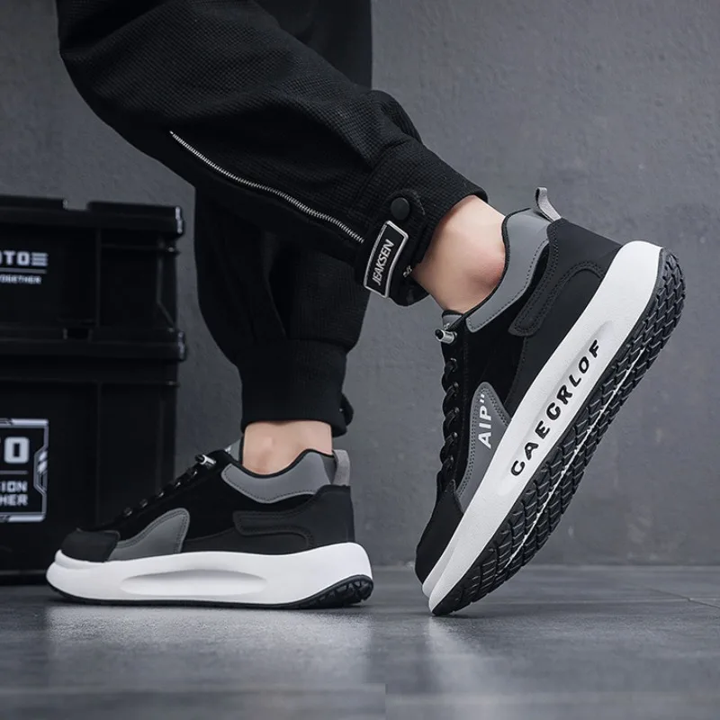 2024Summer Men's Sneakers Fashion Versatile Casual Shoes for Men Comfort Lace Up Platform Shoe Breathable Non-slip Running Shoes