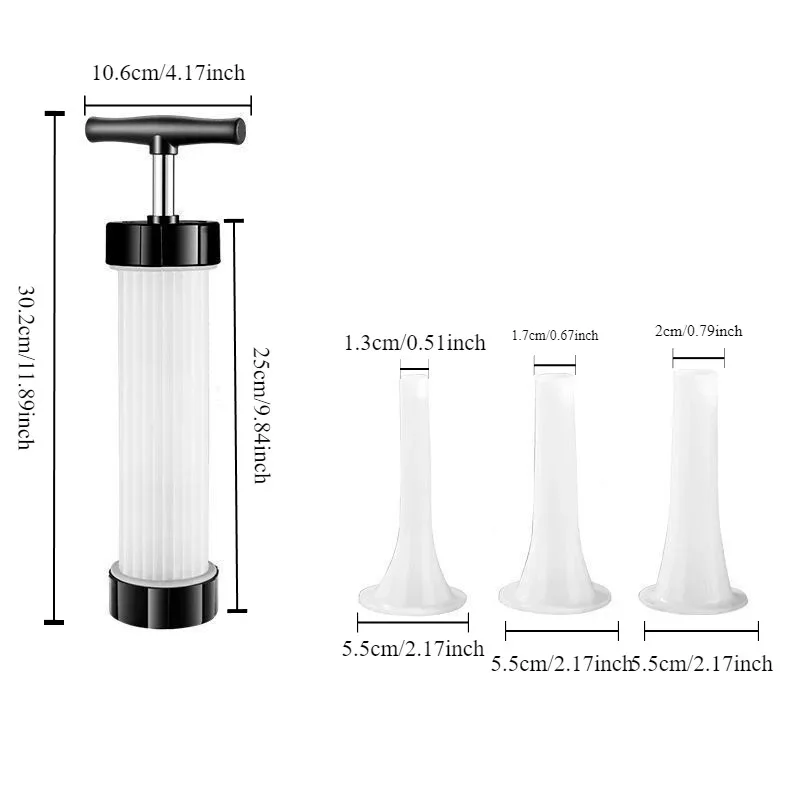 Home Manual Enema Hand-pushed Sausage Tool Salami Make Made Machine Small Meat Stuffer Filler The Smooth Surface Not Scratch