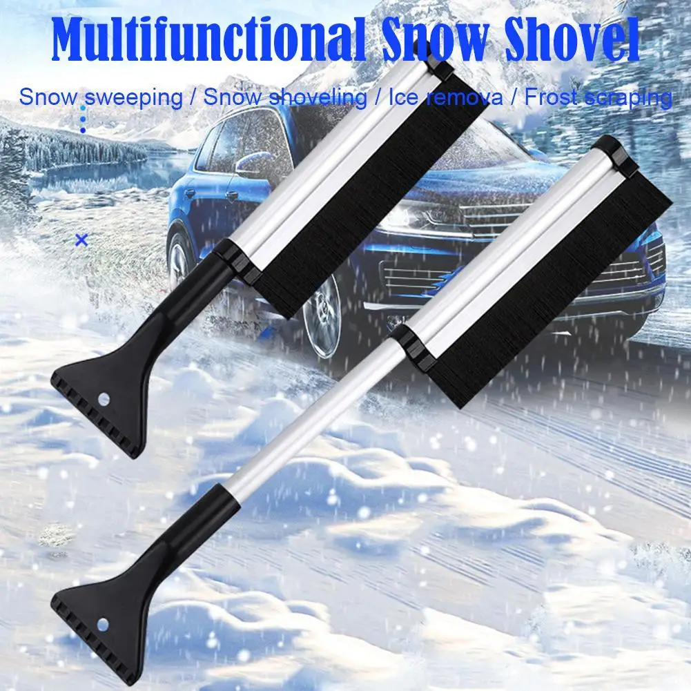 Windshield Shovel Snow Shovel Car Snow Brush Car Deicer Snow Ice Scraper Windshield Defroster Windshield Deicing Instrument Car Snow Brush Extendable Cleaning Removal Shovel Scraper Winter Auto Brushes Windshield Deicer Remover Tools Wash Defroster