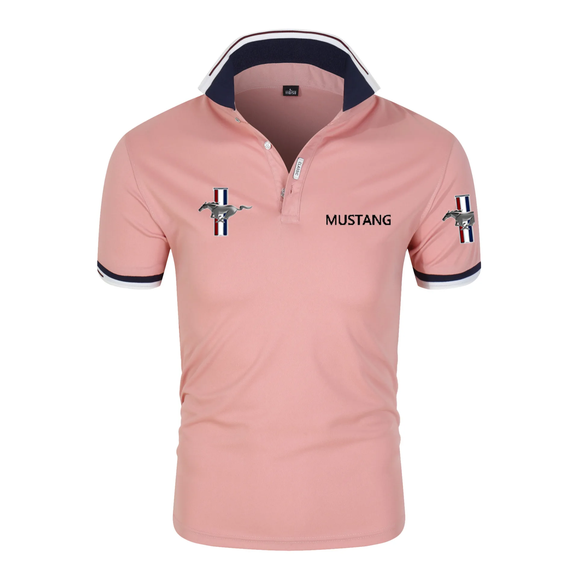 Business Summer New Men's Polo Shirts Men's Short Sleeve Polyester Quick Dry Lapel Top Casual Polo Shirts Large Size Free Shippi